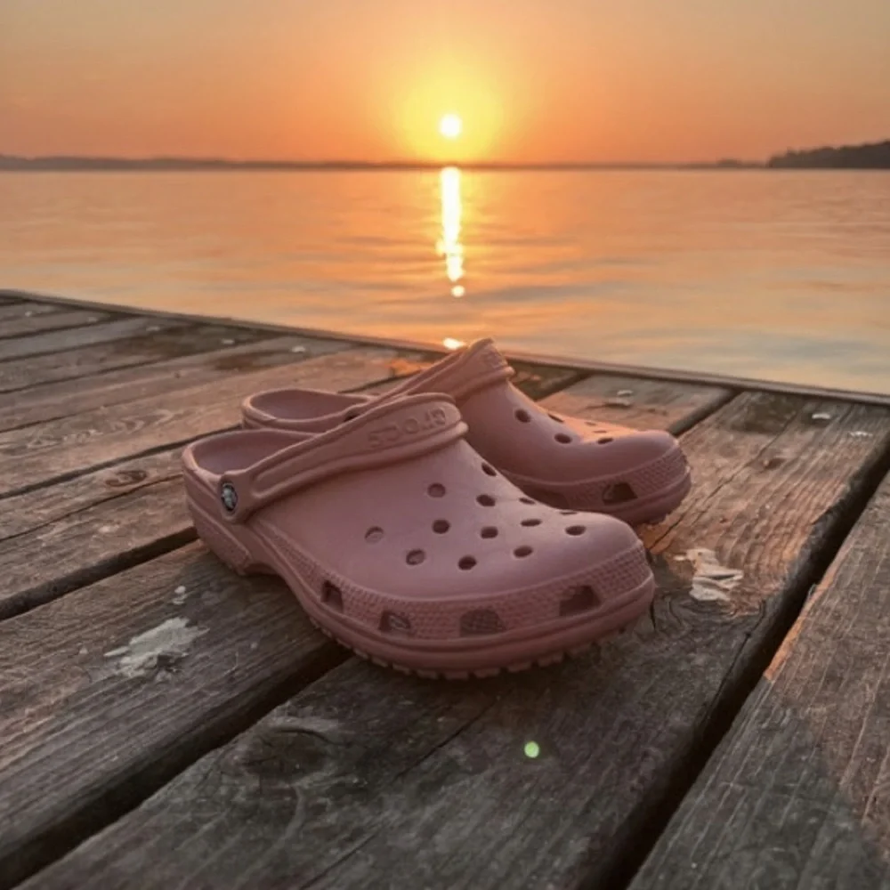 CROCS Pink Loafers & Slip-Ons